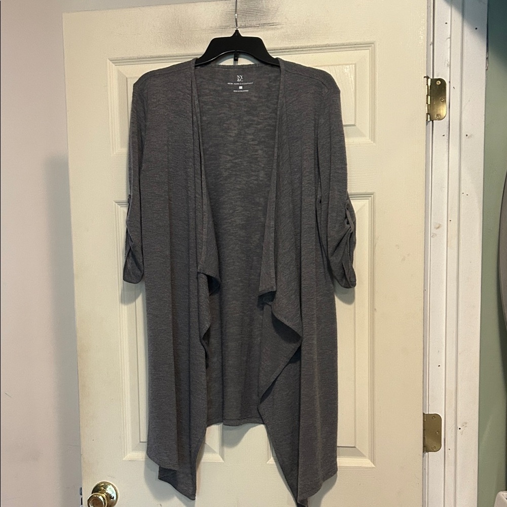 NY&C Cardigan Size Large Gray